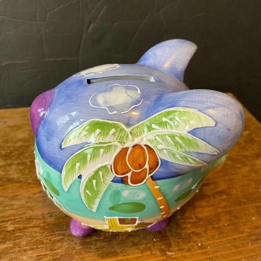 Tampa Cute Multi Color Print Piggy Bank